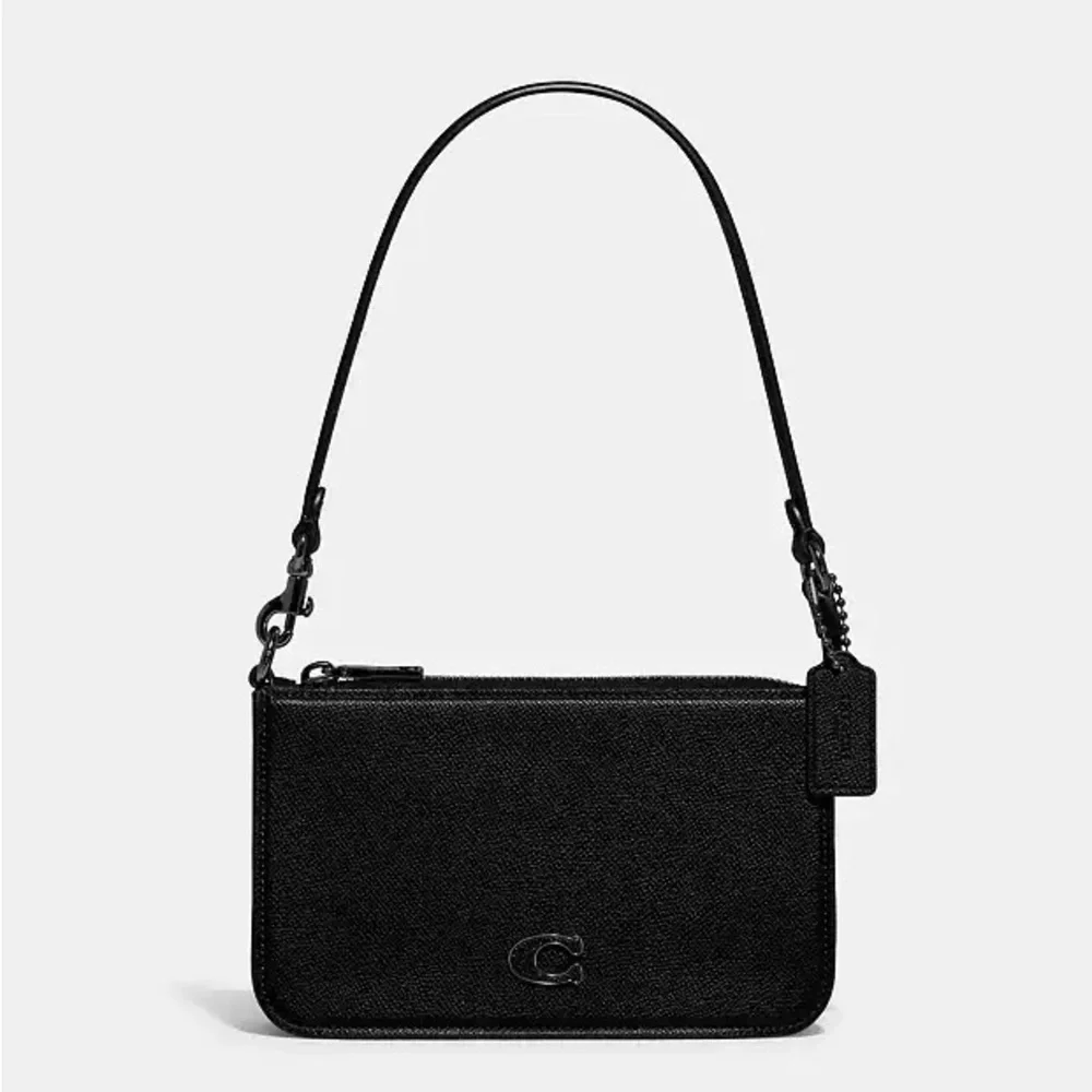 COACH POUCH BAG WITH SIGNATURE CANVAS - Picture 1 of 5